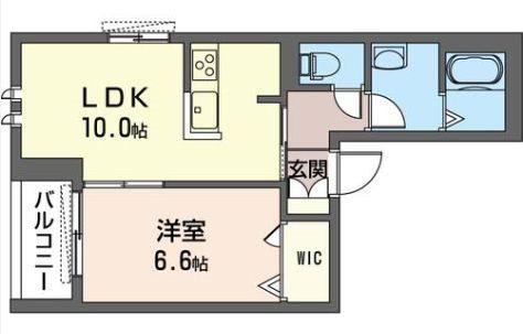 レフィシア南池袋(1LDK/2階)の間取り写真