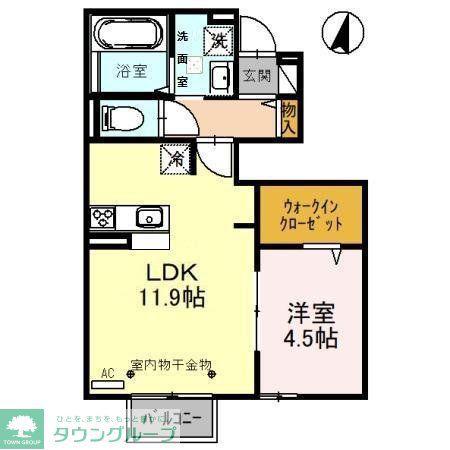 ハイマートラオム(1LDK/1階)の間取り写真