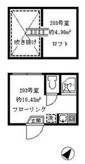 ソフィアツリー(ワンルーム/2階)の間取り写真
