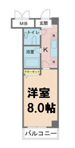 GRAN PINO立売堀(1K/9階)の間取り写真