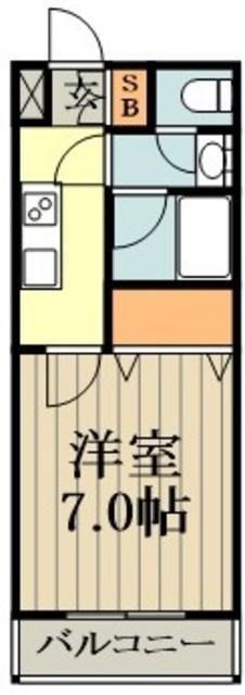 アズキャビンズ(1K/1階)の間取り写真