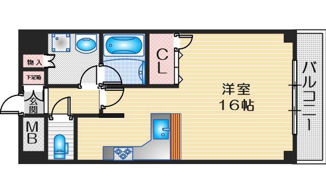 桃山台アルビラ(1K/2階)の間取り写真
