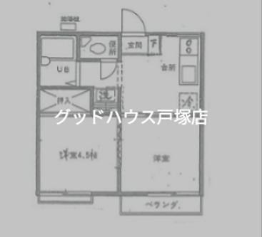 斉藤ハイツII(2K/2階)の間取り写真