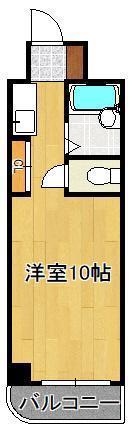 リバーサイド中津口(1K/5階)の間取り写真