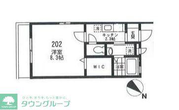 EXCEL COURT A(1K/2階)の間取り写真