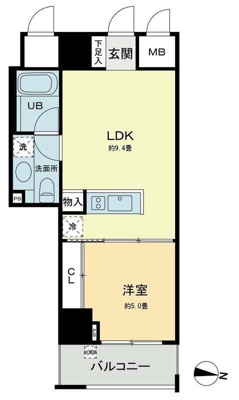 ベルファース本郷弓町(1LDK/2階)の間取り写真