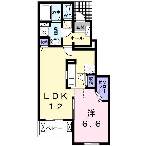 サンブリーゼ(1LDK/1階)の間取り写真