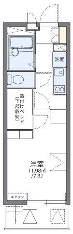 レオパレスディアコートF(1K/2階)の間取り写真