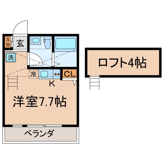 VER DE MARINA(ワンルーム/2階)の間取り写真
