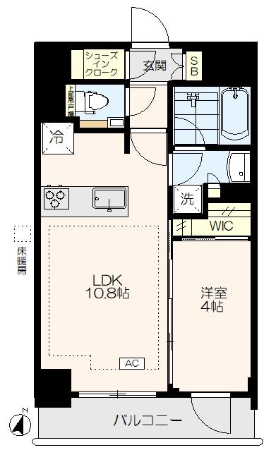 プレシス練馬ステーションフロント(1LDK/9階)の間取り写真