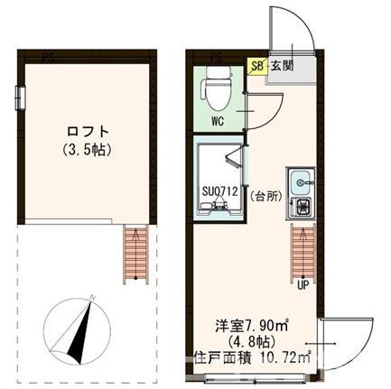 CERESIA池袋ウエスト(ワンルーム/1階)の間取り写真
