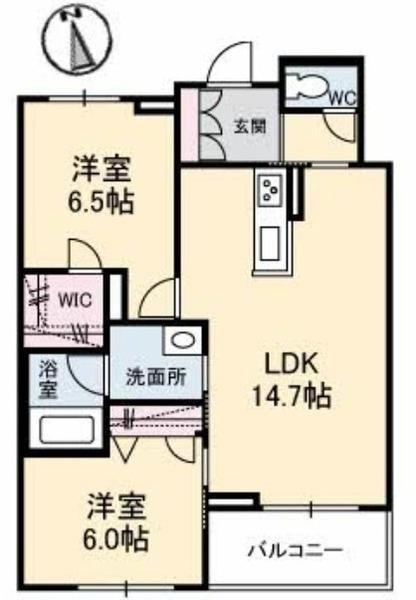 ベル・クレール(2LDK/3階)の間取り写真