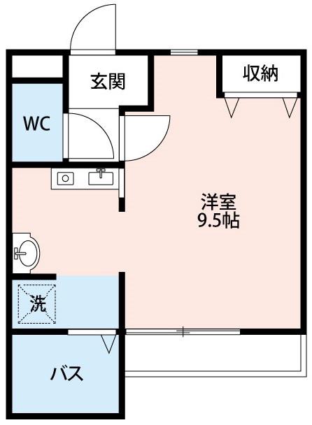 ティアラ康生(ワンルーム/1階)の間取り写真