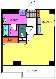 サンライズヴィラ石切(ワンルーム/1階)の間取り写真
