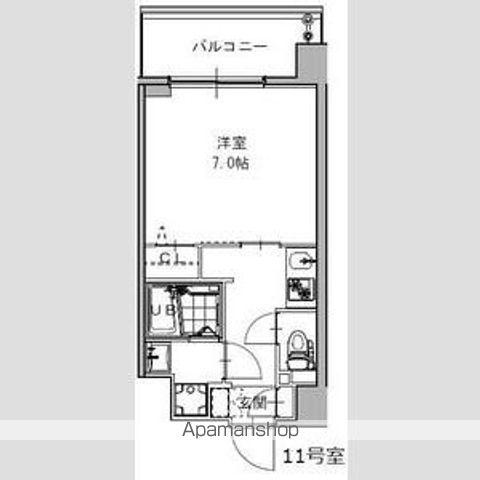 S-RESIDENCE福島GRANDE(1K/6階)の間取り写真