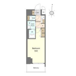 S-RESIDENCE高岳BRESA(1K/8階)の間取り写真