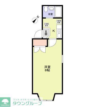スターヒル蕨(1K/2階)の間取り写真