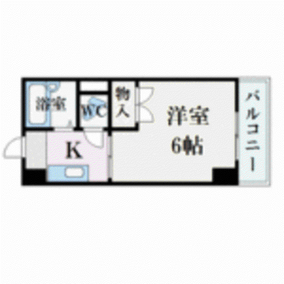 F-STYLE NAMIKI-DOHRI (1K/5階)の間取り写真