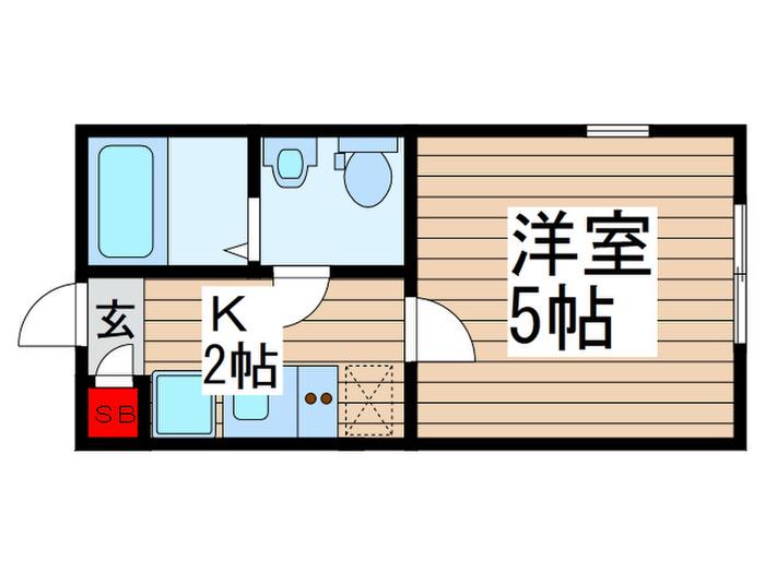 FELICE西新井(1K/1階)の間取り写真