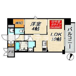 SDグランツ神戸PENINSULA(1LDK/3階)の間取り写真