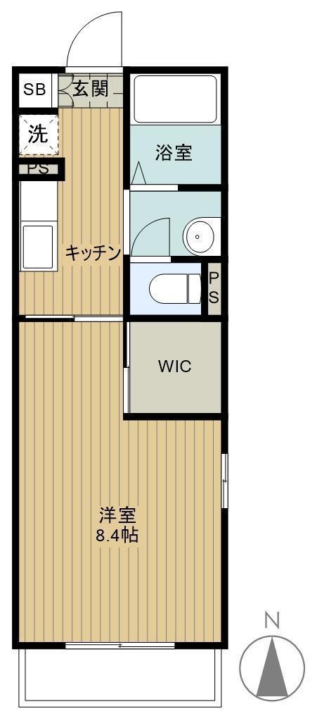 メゾンベール西船(1K/2階)の間取り写真