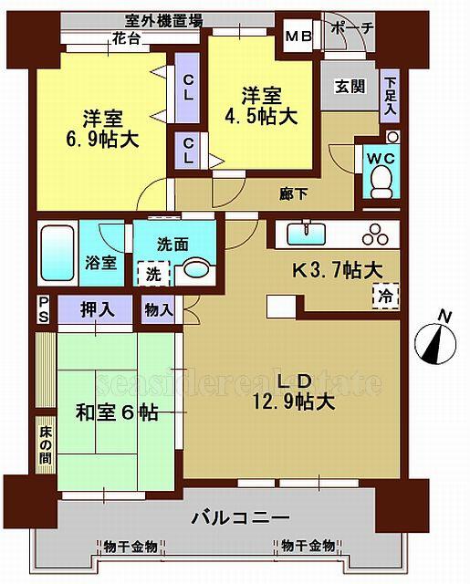 西福岡マリナタウンウエーブコースト2番館(3LDK/7階)の外観写真