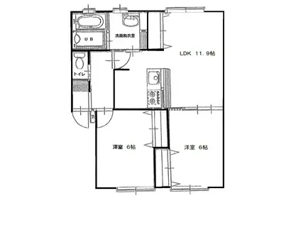 レジーナA(2LDK/2階)の間取り写真