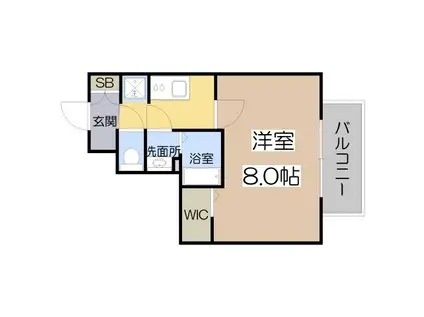 ララプレイス天王寺シエロ(1K/14階)の間取り写真