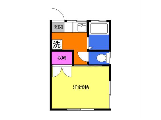 OZ-R.1(1K/2階)の間取り写真