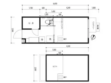 I.TERRACE(1K/4階)の間取り写真