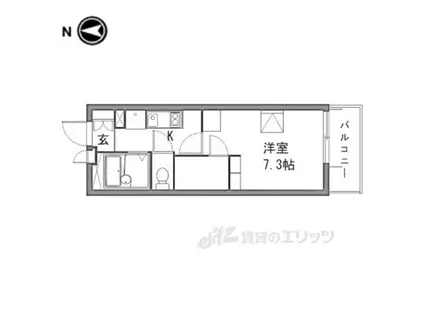 レオパレス田井町(1K/3階)の間取り写真