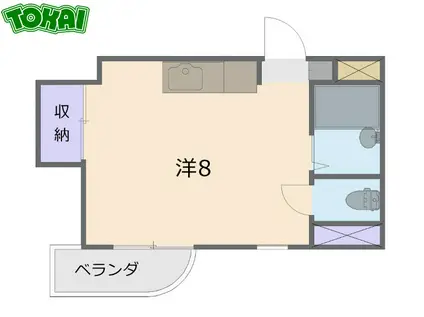 セントラルMカレッジ(ワンルーム/2階)の間取り写真