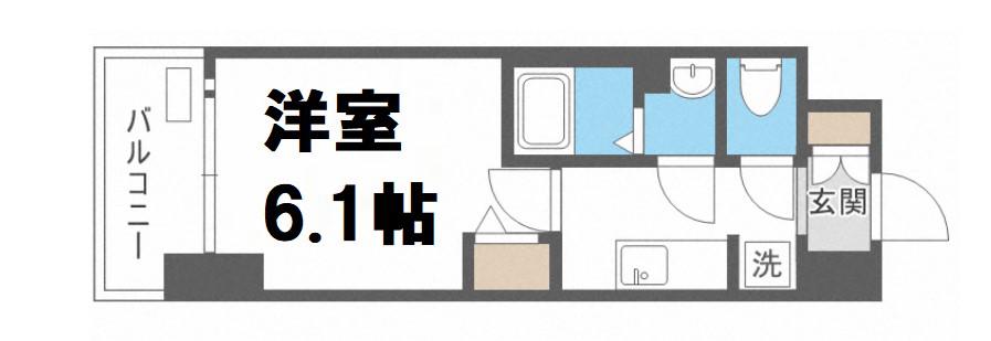 プレサンス DOMECITY コレーレ(1K/6階)の間取り写真