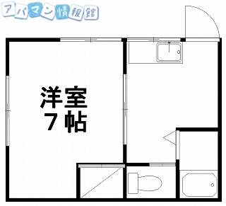 ハイツ・サカエ(1K/2階)の間取り写真