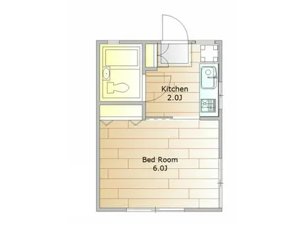 サニーハウス栗山II(1K/1階)の間取り写真