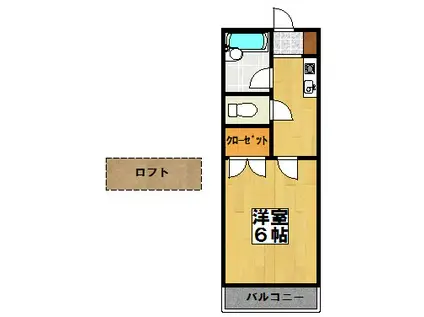 ルミナス1番館(1K/1階)の間取り写真