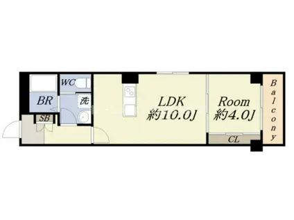 RAFFINE大阪九条(1LDK/2階)の間取り写真