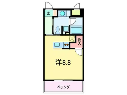 アークタマタニビル(ワンルーム/3階)の間取り写真