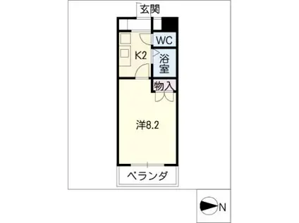 MAISON DE 昴(1K/2階)の間取り写真