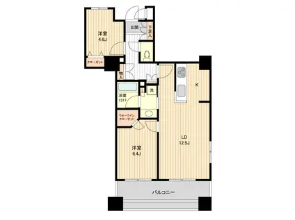 HF銀座レジデンスイースト(2LDK/8階)の間取り写真