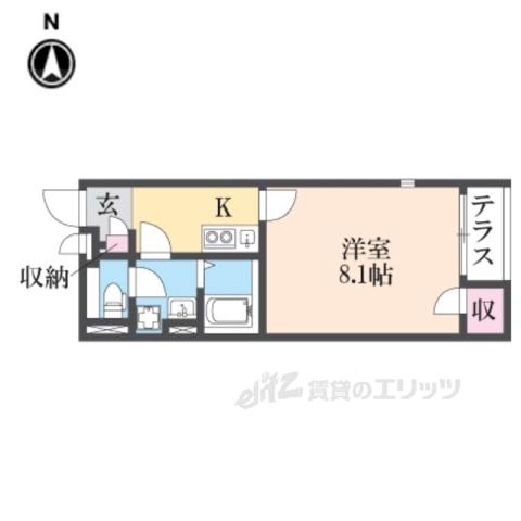 レオネクストトンノ(1K/1階)の間取り写真