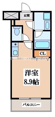 サニーヴィラジェミー(ワンルーム/4階)の間取り写真