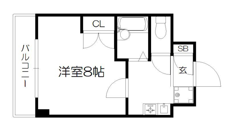 アール四条大宮(1K/4階)の間取り写真