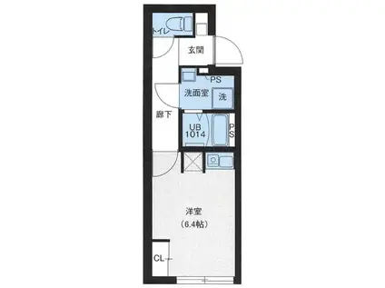 レピュア早稲田レジデンス(1K/2階)の間取り写真