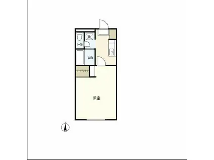 エステートピア池上(1K/1階)の間取り写真