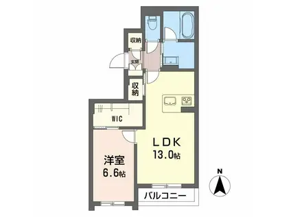 BEREO吉野本町(1LDK/2階)の間取り写真
