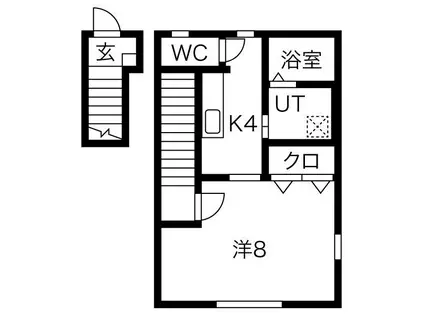 サウスERN CROSS I棟(1K/2階)の間取り写真