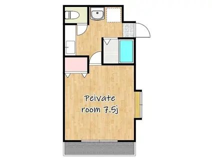 BMビルII(1K/3階)の間取り写真