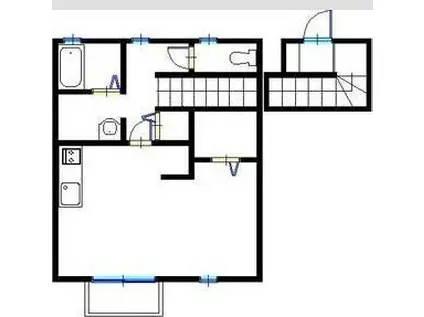クレールベルヴィル立花(ワンルーム/1階)の間取り写真