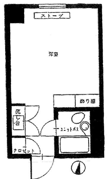 シャンボール札幌(ワンルーム/5階)の間取り写真